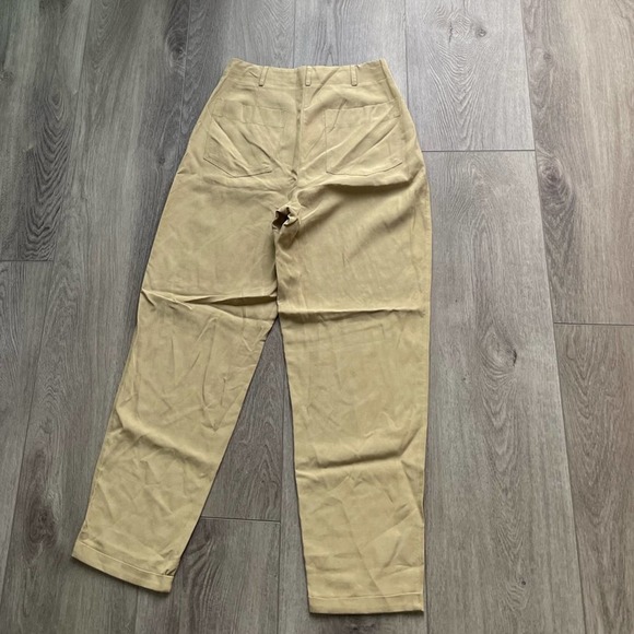 astr the label calla khaki tan cropped high waist trouser pants size small new - Picture 8 of 9